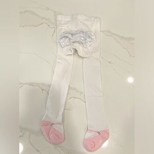 Baby tights with Mary Jane and ruffled bottom